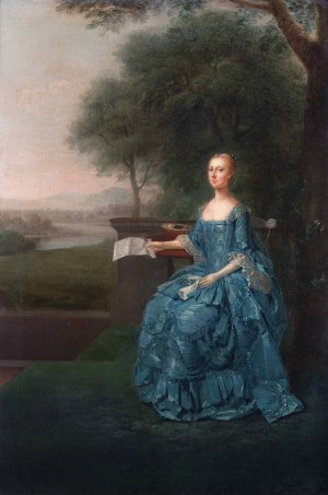 Anne Streatfeild, Nee Sidney by Arthur Devis Oil Painting