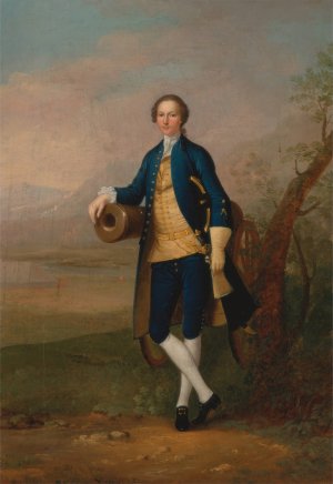 Gentleman With A Cannon by Arthur Devis Oil Painting