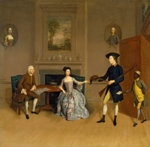 John Orde, His Wife Anne, And His Eldest Son William by Arthur Devis Oil Painting
