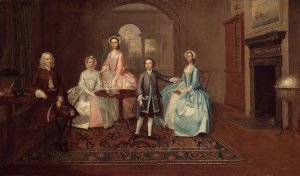 John Thomlinson and His Family by Arthur Devis Oil Painting