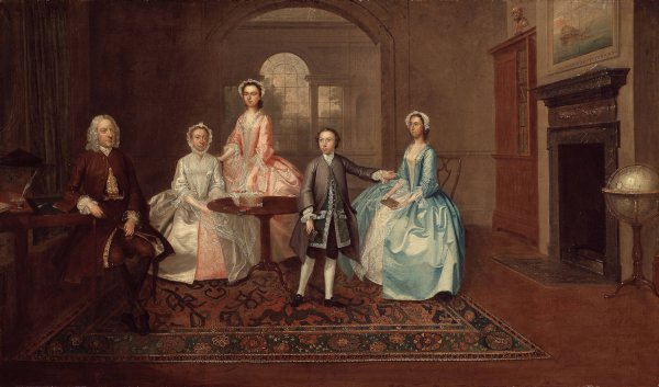 Main Product Photo of John Thomlinson and His Family  Painting by Arthur Devis