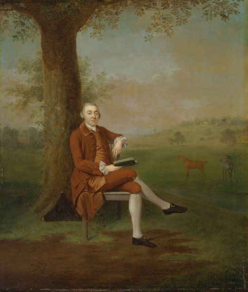 Probably John Trevor, third Baron Trevor, of St. Anne's Hill, Surrey, and Trevalyn Hall, Denbighshire  by Arthur Devis - Hand-Painted Oil Painting Reproduction