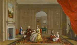 The John Bacon Family by Arthur Devis Oil Painting
