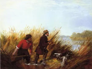 Duck Shooting: A Good Shot by Arthur Fitzwilliam Tait - Oil Painting Reproduction