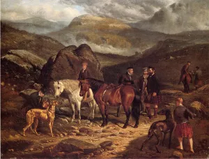 Hunting on the Scottish Highlands by Arthur Fitzwilliam Tait - Oil Painting Reproduction