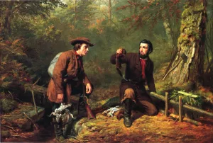 Mink Trapping in Northern New York by Arthur Fitzwilliam Tait Oil Painting