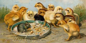The Intruder by Arthur Fitzwilliam Tait Oil Painting