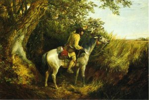 Trapper Looking Out by Arthur Fitzwilliam Tait Oil Painting