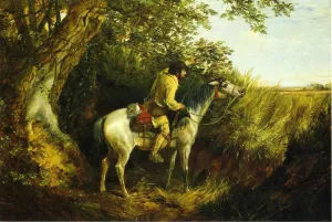 Trapper Looking Out by Arthur Fitzwilliam Tait Oil Painting