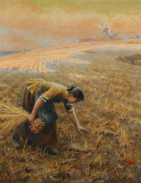 Main Product Photo of Gleaning Painting by Arthur Foord Hughes