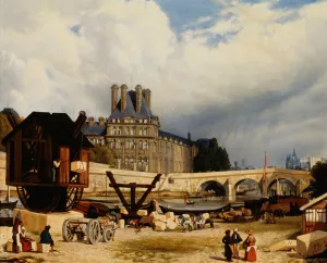 Les Tuileries et le Pont Royal Oil painting by Arthur Henry Roberts
