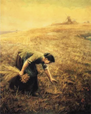 Gleaning by Arthur Hoeber Oil Painting