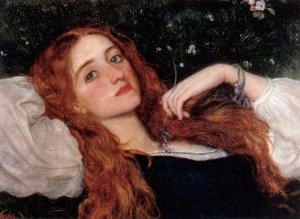 In the Grass Second Version by Arthur Hoeber Oil Painting