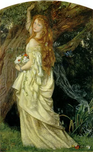 Ophelia ('And will he not come again') by Arthur Hoeber Oil Painting