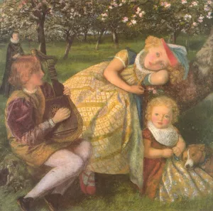 The King's Orchard (study) by Arthur Hoeber - Oil Painting Reproduction