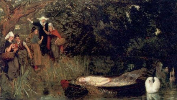 Main Product Photo of The Lady of Shalott Painting by Arthur Hoeber