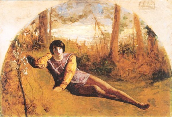 The Young Poet by Arthur Hoeber - Hand-Painted Oil Painting Reproduction