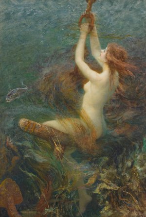 A fantasy of the deep by Arthur Hopkins Oil Painting