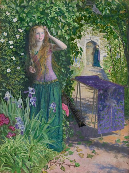 Fair Rosamund by Arthur Hughes - Hand-Painted Oil Painting Reproduction