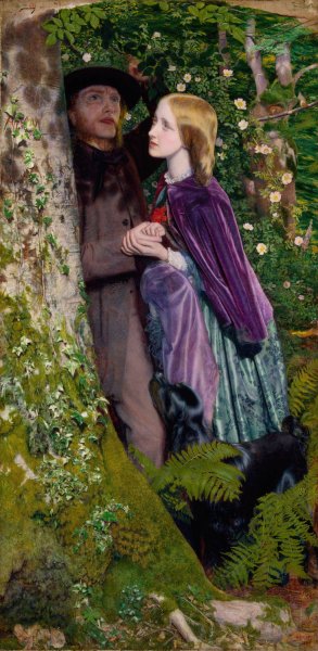 The Long Engagement  by Arthur Hughes - Hand-Painted Oil Painting Reproduction