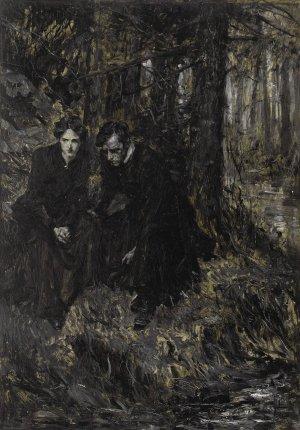 Magazine story illustration by Arthur Ignatius Keller Oil Painting