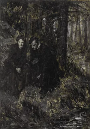 Magazine story illustration by Arthur Ignatius Keller Oil Painting
