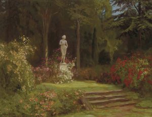 The Rose Garden by Arthur John Black Oil Painting