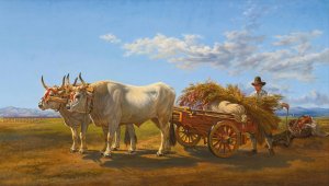 Haymaking by Arthur John Strutt Oil Painting