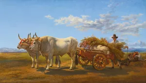 Haymaking by Arthur John Strutt Oil Painting