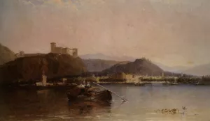 Arona Lago Maggiore by Arthur Joseph Meadows Oil Painting