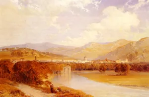 Como by Arthur Joseph Meadows Oil Painting