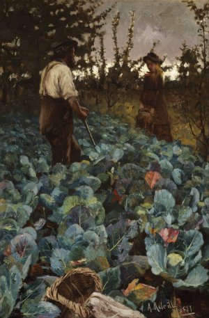 A Cabbage Garden by Arthur Melville Oil Painting