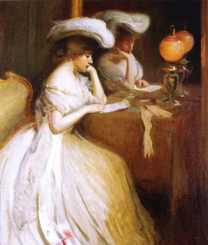 The Letter by Arthur Merton Hazard Oil Painting