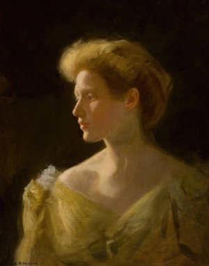 Woman in a Yellow Dress by Arthur Merton Hazard Oil Painting