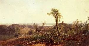 Looking Southwest over Church's Farm from the Sienghenberg by Arthur Parton Oil Painting