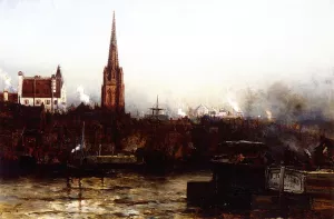 Trinity from the River by Arthur Quartley - Oil Painting Reproduction