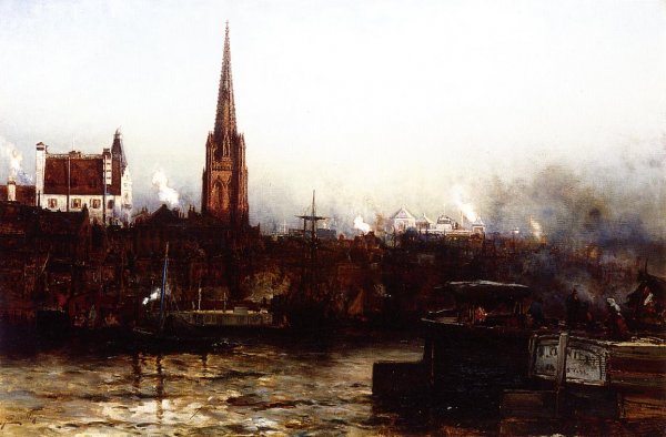 Main Product Photo of Trinity from the River Painting by Arthur Quartley