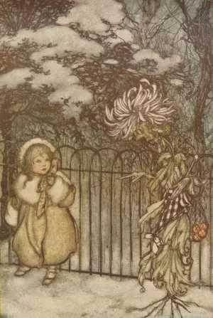 A chrysanthemum heard her, and said pointedly, 'Hoity-toity, what is this' by Arthur Rackham Oil Painting