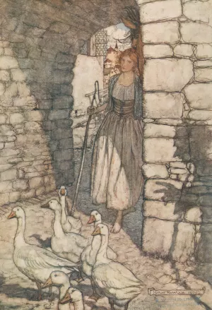 Alas! dear Falada, there thou hangest by Arthur Rackham Oil Painting