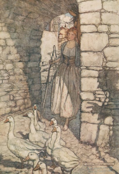 Main Product Photo of Alas! dear Falada, there thou hangest  Painting by Arthur Rackham