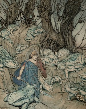 Becuma of the White Skin by Arthur Rackham Oil Painting