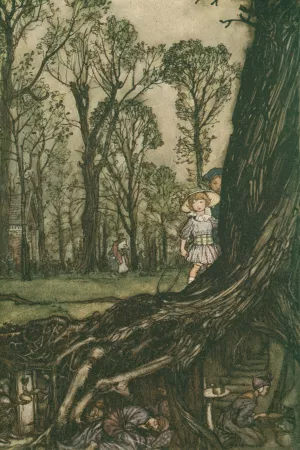 Fairies are all more or less in hiding until dusk by Arthur Rackham Oil Painting