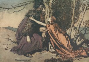 Father! Father! Tell me what ails thee, With dismay thou art filling thy child! by Arthur Rackham Oil Painting