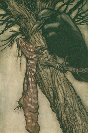 For years he had been quietly filling his stocking by Arthur Rackham Oil Painting