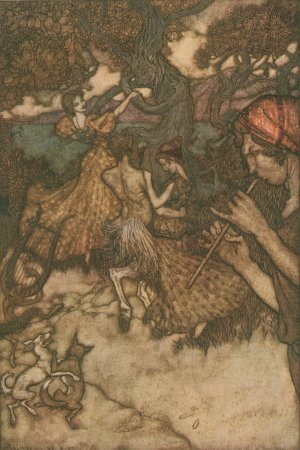 If Orpheus first produced the waltz by Arthur Rackham Oil Painting