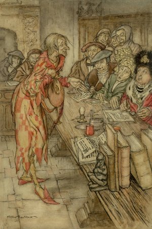 In Did Come the Strangest Figure by Arthur Rackham Oil Painting