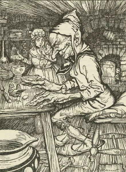 Jack sneaks into the giant's house by Arthur Rackham Oil Painting ...