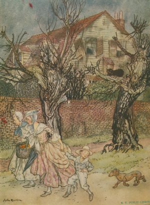 Marvellous tales of haunted fields, and haunted brooks, and haunted houses by Arthur Rackham Oil Painting