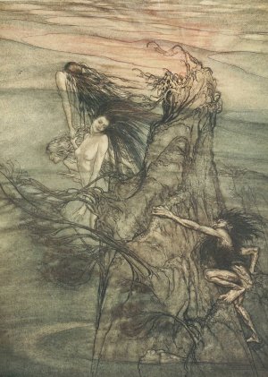 Mock away! Mock! The Niblung makes for your toy! by Arthur Rackham Oil Painting