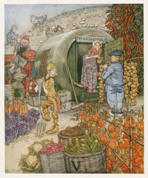 Mr. and Mrs. Vinegar at home by Arthur Rackham Oil Painting